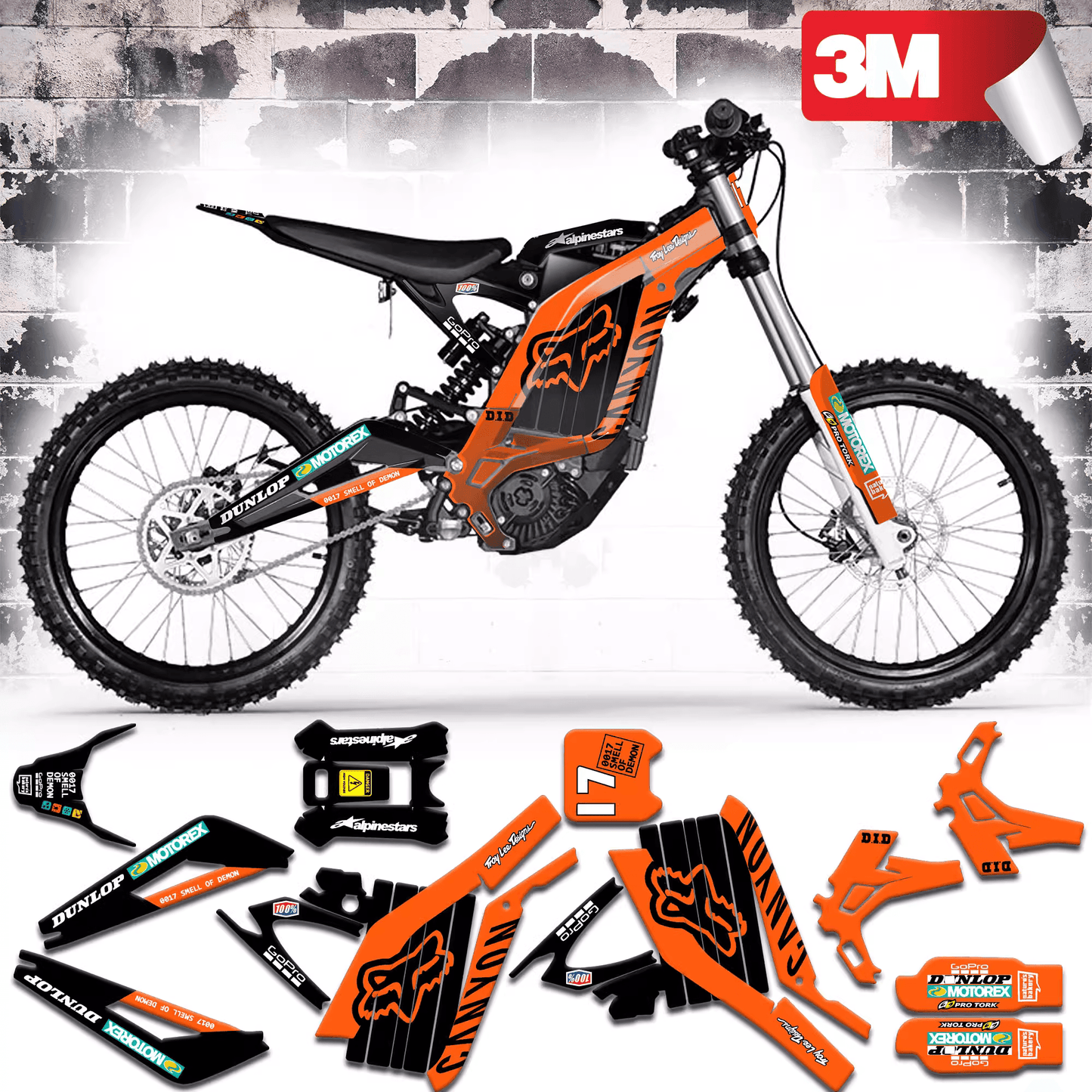 Black & Orange FOX Graphics Kit
