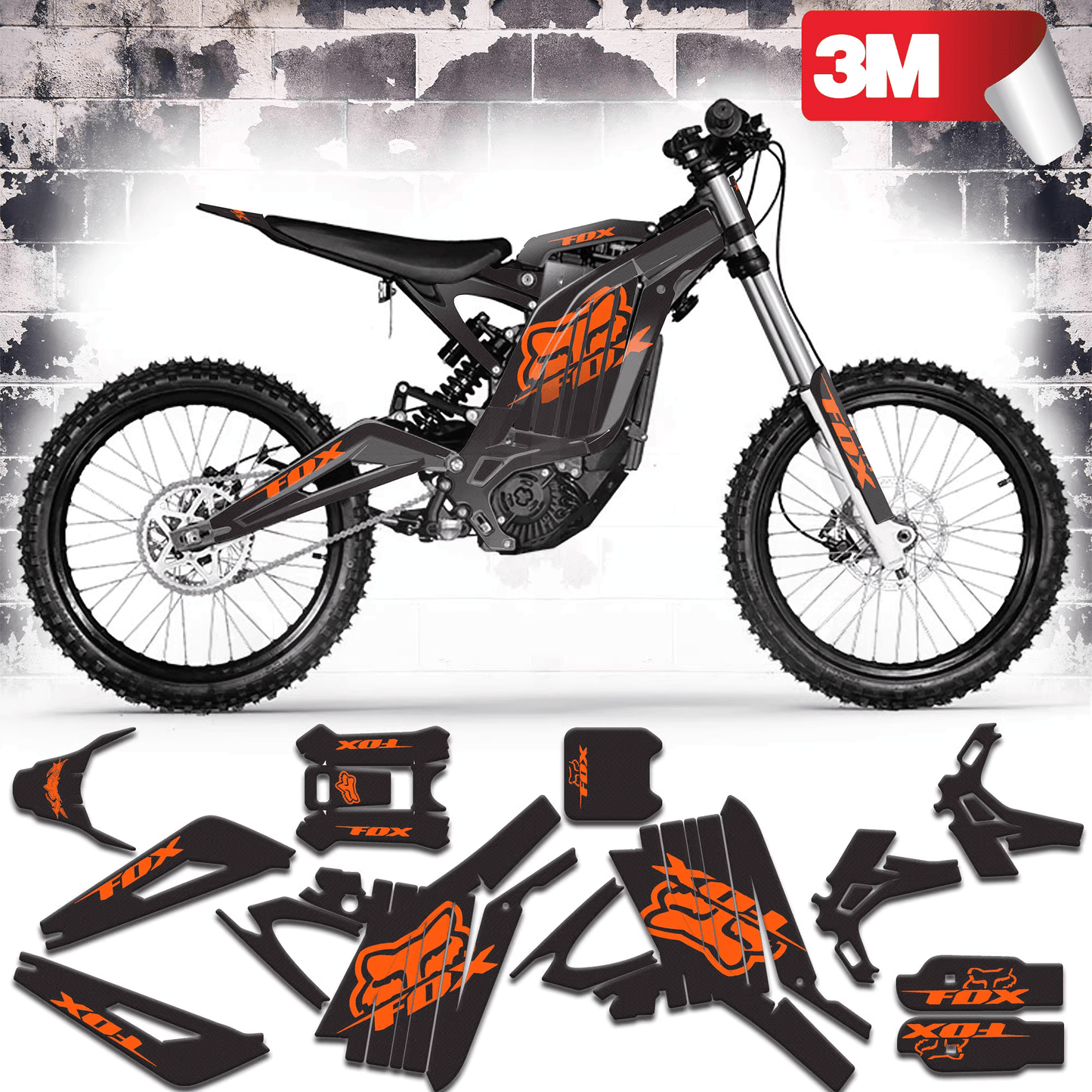 Black & Orange FOX Graphics Kit