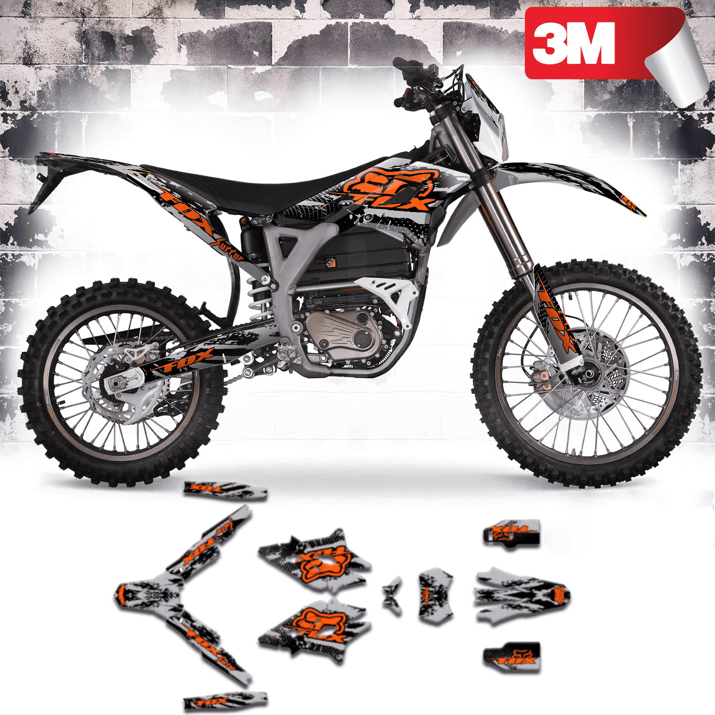 Black & Grey FOX Graphics Kit