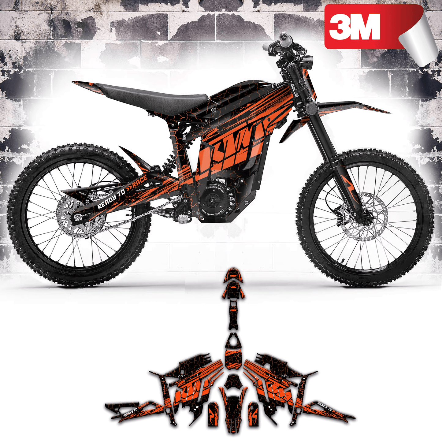 Orange KTM Tiger Graphics Kit