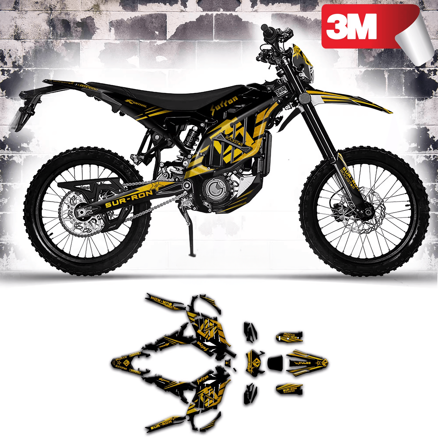 Black & Gold Rockstar Graphics Kit